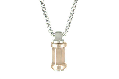 Bobbin Stainless Steel Pendant Converter Necklace with Free Text Engraving*